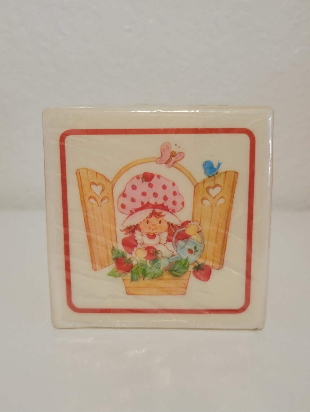 Vintage 80s Strawberry Shortcake Candle 4 Sided NOS Sealed American Greetings